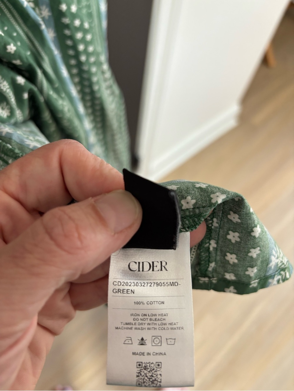 Cider curve FLORAL STRIPED LACE UP SPLIT MIDI DRESS 1x - Picture 10 of 10